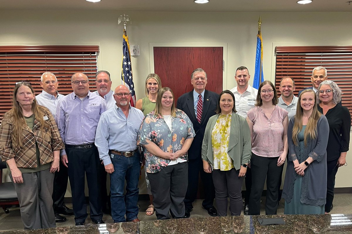 Thank you, <a href="/TomColeOK04/">Rep. Tom Cole</a>, for taking the time to visit with leaders from <a href="/okcoop/">OEC</a>, <a href="/OecFiber/">OEC Fiber</a> and OAEC. Your support of electric cooperatives and the members they serve is appreciated!