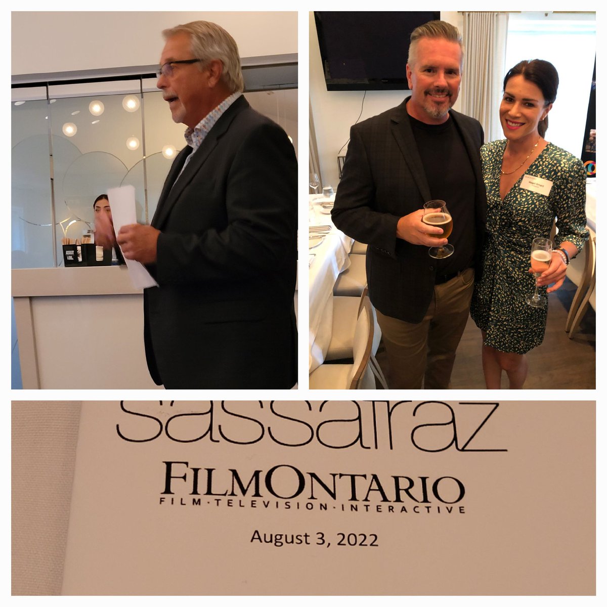 Thank you Minister <a href="/NeilLumsdenMPP/">Neil Lumsden</a> for helping us welcome our LA guests tonight. Here to see everything Ontario has to offer - crews, stable business environment, infrastructure and of course beautiful locations! Our $3B industry is ready to grow!