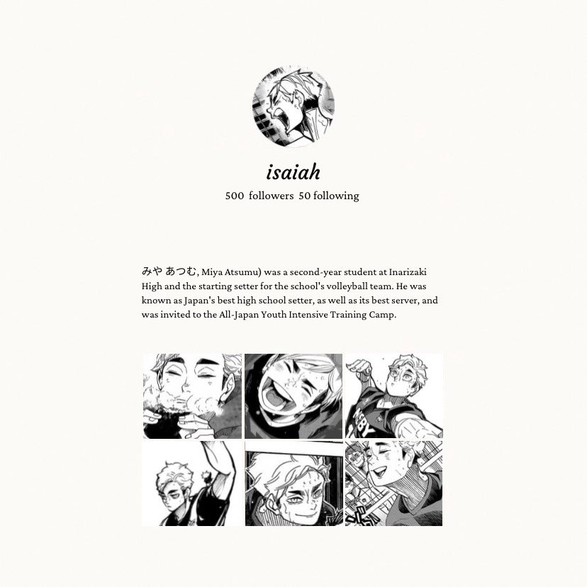 ㅤㅤㅤㅤㅤㅤㅤㅤ                      
                 isaiah miya: #hqrp
                 like &amp; rt to be mutuals     
   ㅤㅤㅤㅤㅤㅤㅤㅤㅤㅤㅤㅤ