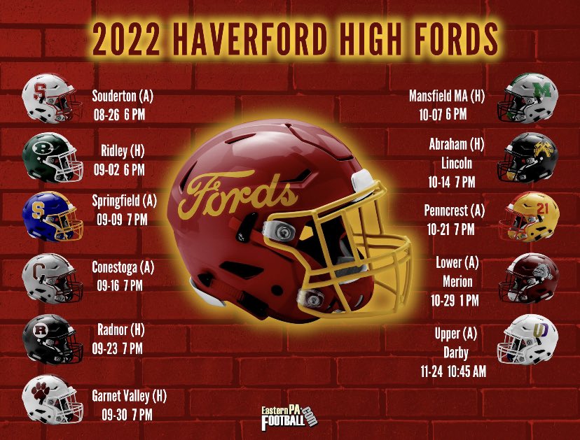 HHS Athletics on Twitter "RT HHSFordsFB Some kickoff time updates to