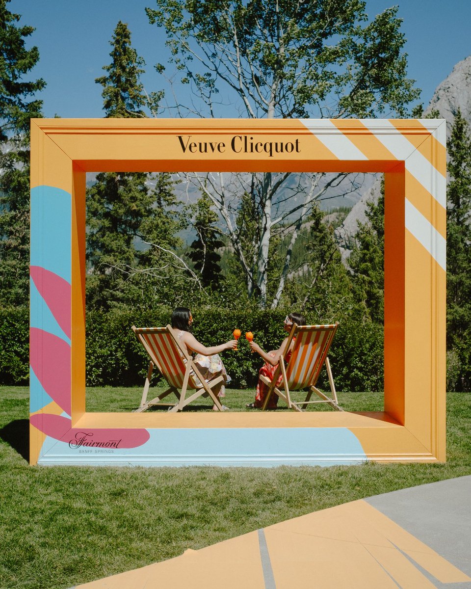 💌 YOU'RE INVITED TO BANFFCHELLA 💌 with @VeuveClicquot 

Where: <a href="/FairmontSprings/">Fairmont Banff Springs</a> 

When: All summer long

What: An immersive summer experience created by Claire Ouchi &amp; Rachel Rivera, together <a href="/wkndrsshop/">WKNDRS</a>. 

📸: <a href="/allisonseto/">Allison Seto</a>