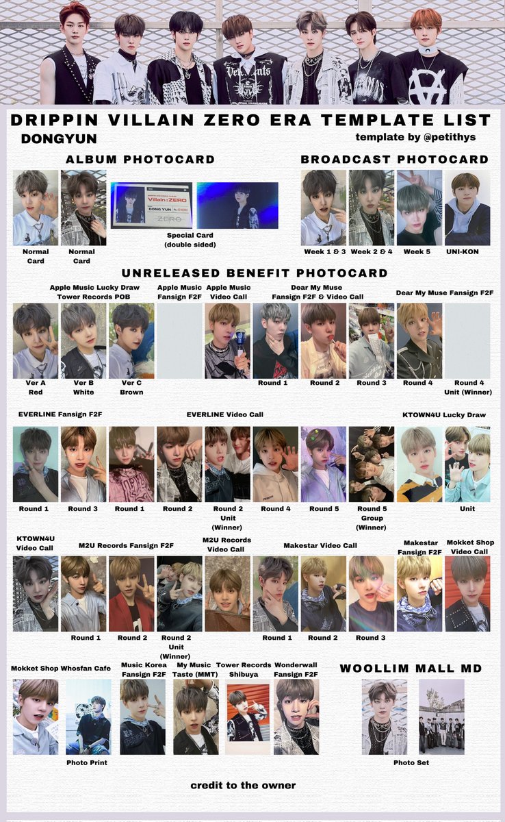 ONGOING] #DRIPPIN Villain : ZERO album era template list