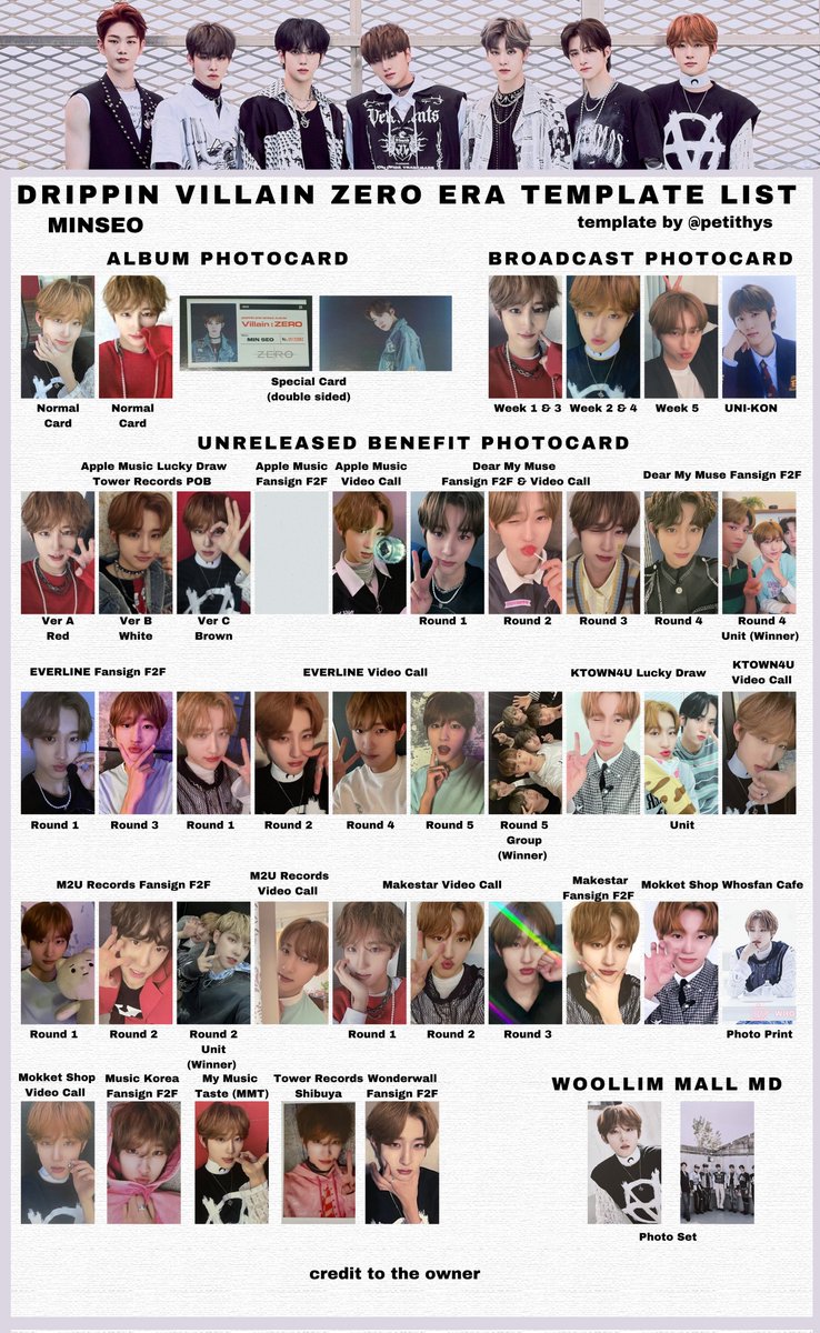 ONGOING] #DRIPPIN Villain : ZERO album era template list