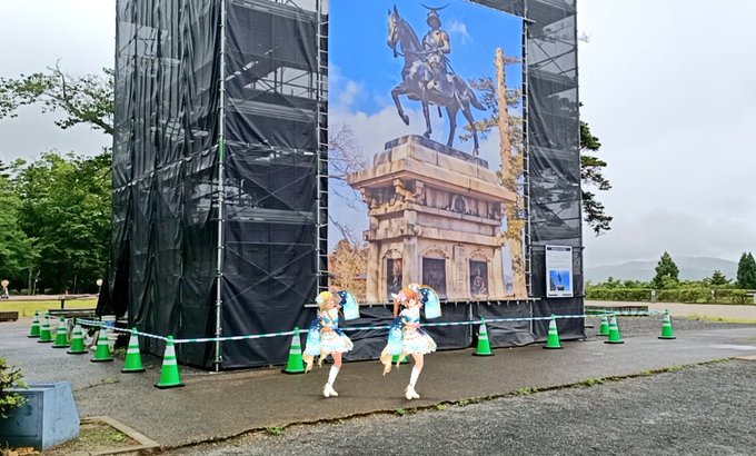 地震で治療中の政宗像とロボフレンズ、仙台城下と地元アイドル、そして頭蓋骨から復元した政宗像! 