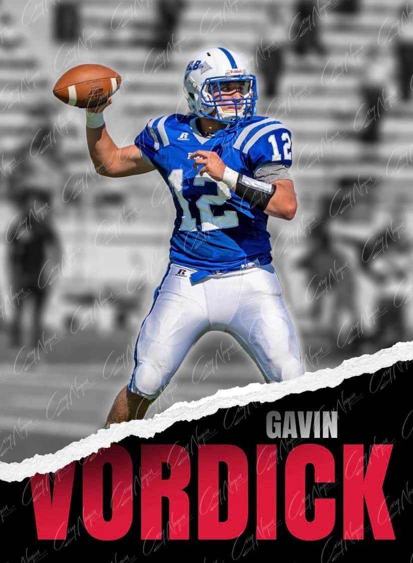 “Big Ben” Gavin Vordick will lead the Braves in his Sr season QB1!!