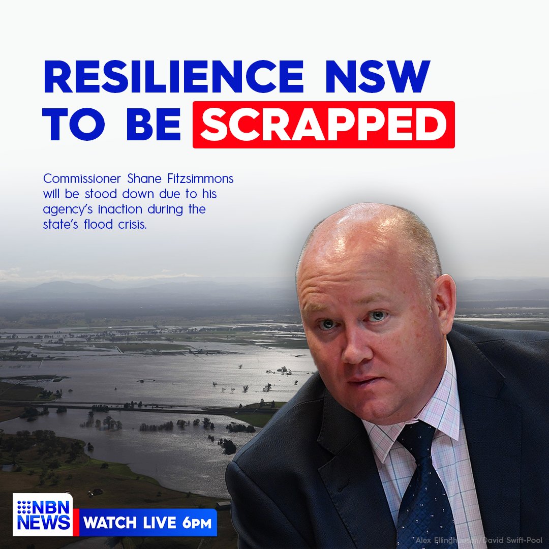 Resilience NSW will be dismantled and Commissioner Shane Fitzsimmons will be stood down due to the government agency's inaction during the floods.

DETAILS: nbnnews.com.au/2022/08/04/fit…

#NBNNews