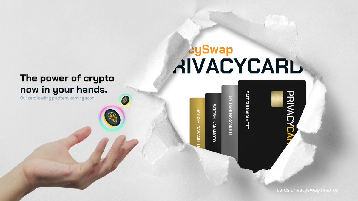 lethavol's tweet photo. π₯³ PrivacySwap's card loading platform is almost here π₯³
Watch this space for more updates π€©π€©π€© https://t.co/ou1CSaTEc9
#PrivacySwap #PrivacyCards #SuperAffiliateProgram $PYDEX #PYDEX #DEX #GameFi #NFT #blockchain #cryptocurrency #BNBChain #BSC https://t.co/9pcsaEuFSc