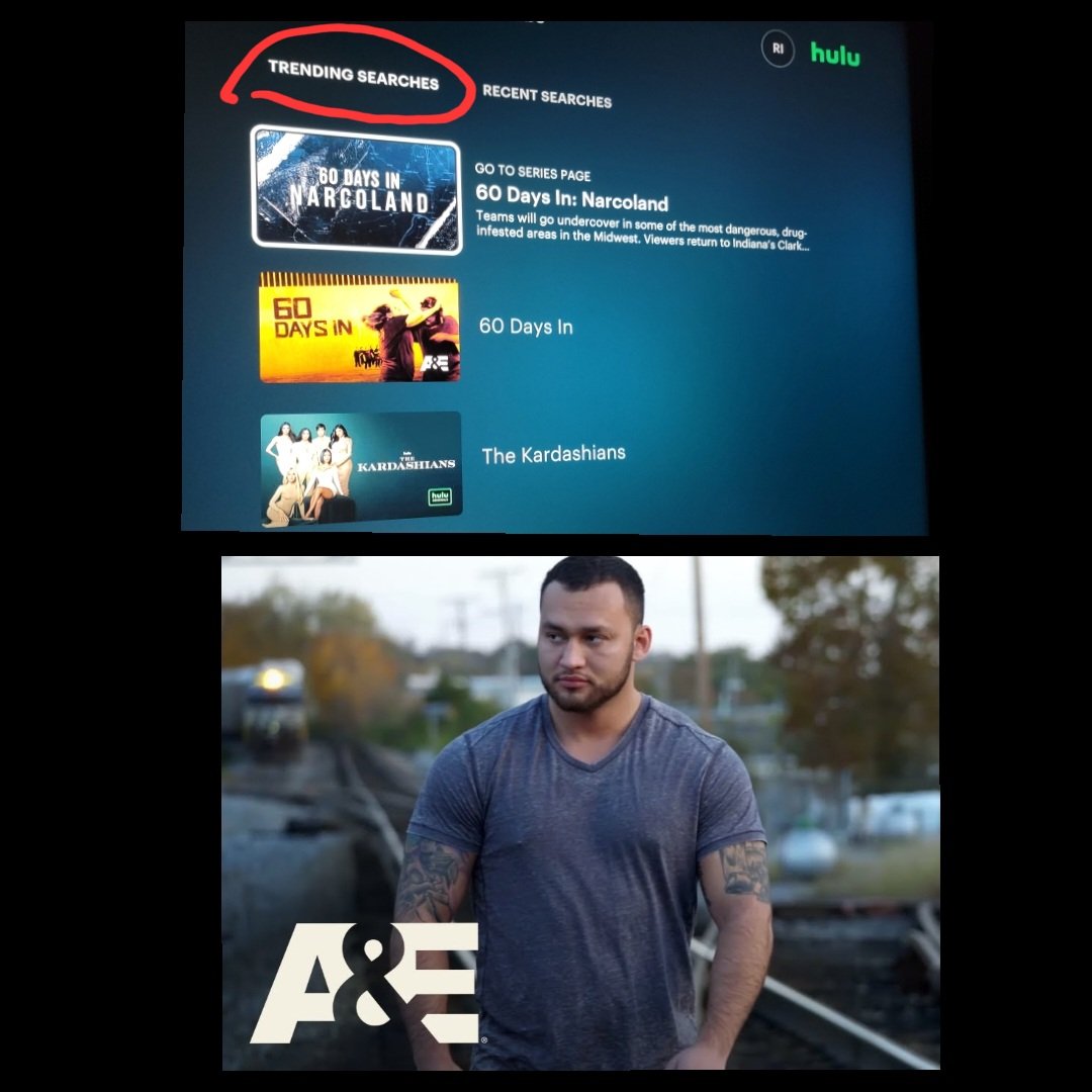 Richie_Recovery's tweet photo. When your show exposing the drug epidemic is trending above the Kardashians.....
And is the #1 Trending show on Hulu. 
#60daysin 
#60daysinnarcoland 
#TheKardashians https://t.co/vdlZ3Joznl
