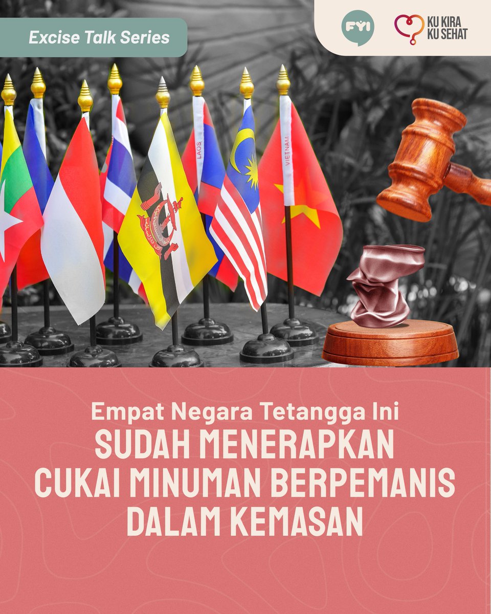 FYIndonesians's tweet photo. Enggak cuma negara Barat atau negara maju yang sudah menerapkan cukai minuman berpemanis dalam kemasan (MBDK), tetangga kita juga banyak loh yang sudah menerapkannya!

#ExciseTalkSeries #DrinkVolution https://t.co/kVTPm5y4yJ