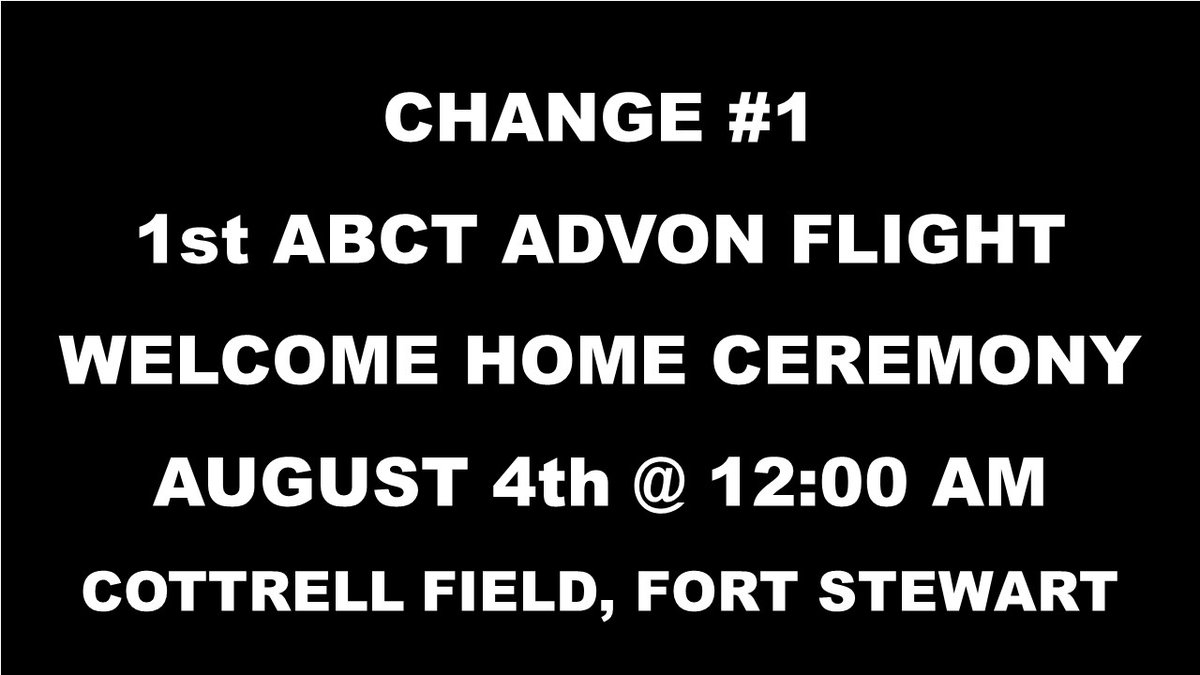 3rd_Infantry's tweet image. CHANGE #1 -- Raider 1st Armored Brigade Combat Team, ADVON Welcome Home Ceremony will be held on August 4th at 12:00 a.m. on Cottrell Field on Fort Stewart. Please see the following link for ceremony updates. 
home.army.mil/.../dptms-head…...
#RaidersFirst #BattleAxeIsBack #ROTMRaider