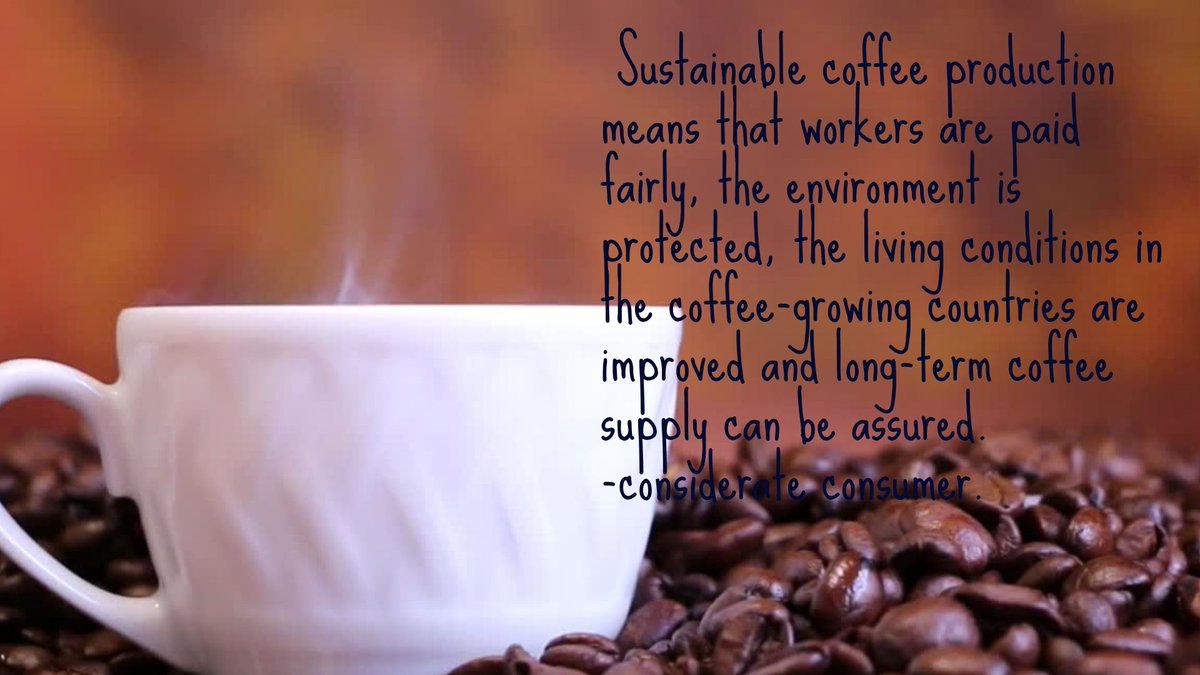 GM! ☕️

Coffee lovers care about sustainability in the coffee industry. 

What practices are considered sustainable?

#coffeelovers  #sustainability #SDGs #coffeeproduction #branding