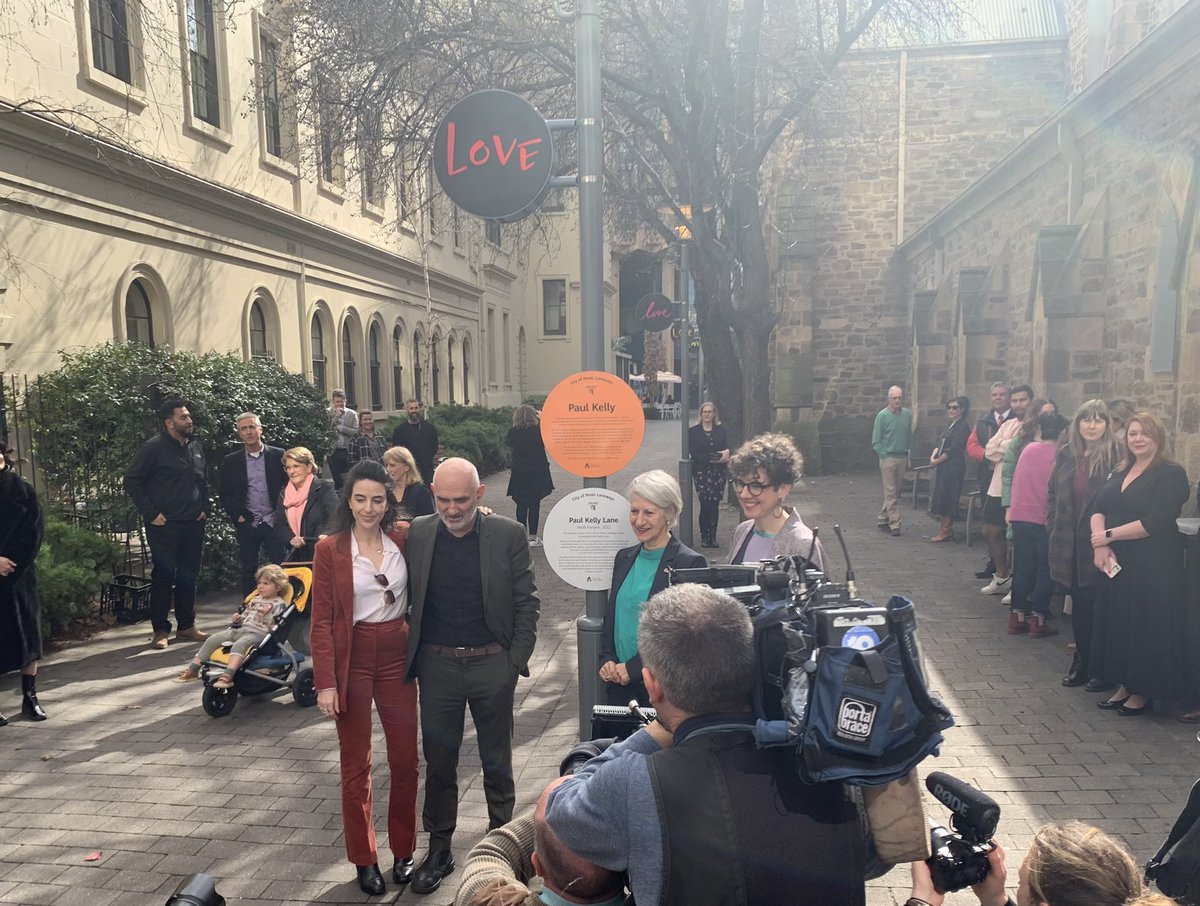 In telling his story Paul Kelly shared a rich cultural history, bringing to life all of the collaborations, venues and teachers that helped him become one of Australia’s greatest artists and story tellers #PaulKellyLane #Adelaidecityofmusic