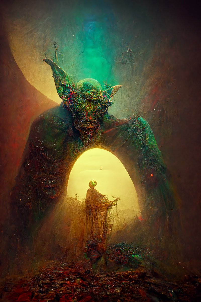 If you're looking for 1/1 #art you should check out the <a href="/EsperLyle/">ᔕᕼᗩᗪOᗯ Oᖴ TᕼE ᗷEᗩᔕT</a> #aiart collection by renowned Hollywood Director <a href="/superswift/">William Eubank</a>. Such a hidden small collection of absolute gems. 💎 Floor is stupid low and very thin at the moment. 

ALPHA🚨 #freemint supplement for holders soon.👊