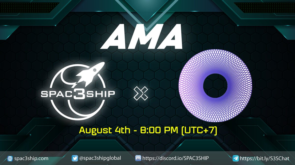 SPAC3SHIPGlobal's tweet photo. AMA Text: #SPAC3SHIP community x @HectagonFinance
Join us to discover about the project and get attractive rewards!
⏲️ Time: 8:00pm (UTC+7), 04/08/2022
🏖 Venue: https://t.co/weYJ38Q2Dc
💸 Rewards: $100 for 10 best questions ($10 each) https://t.co/8WfWbX4pVs