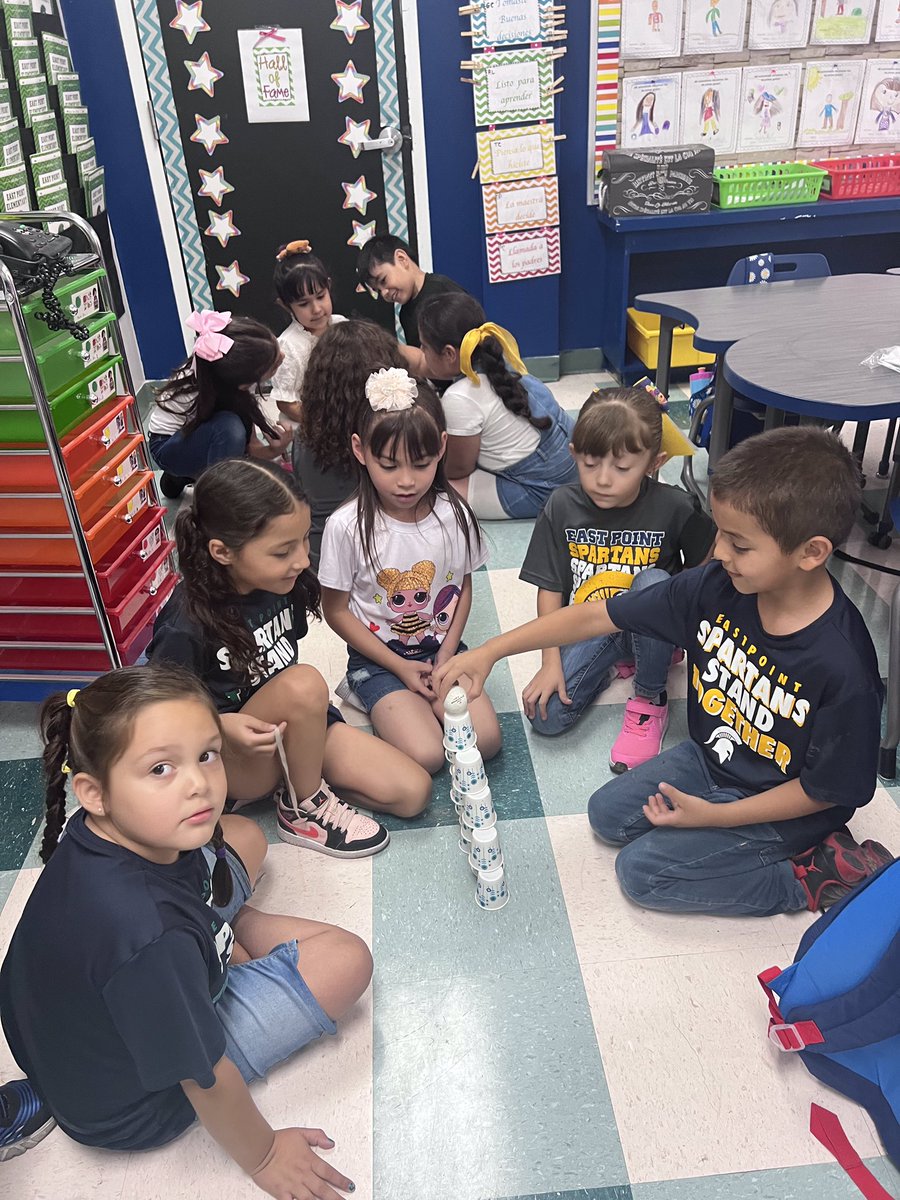 Plan, build and test your way through building a tower, our STEM activity. Excellent job first graders, our future engineers! <a href="/EastPointES1/">East Point ES</a> <a href="/YsletaISD/">Ysleta ISD</a>