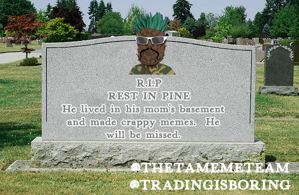 ThetaMemeTeam's tweet photo. R.I.P. Rest in Pine @TradingIsBoring @ThetaMemeTeam 

@SecrtPineapple @TheRareRobot @ThetaDrop @Theta_Network #secretpineapplesociety $THETA #THETA #thetadrop #TFUEL $TFUEL #nfts #nft #NFTcommunity #NFTLAUNCH #nftmeme #nftmemes #crypto #cryptomeme #cryptomemes https://t.co/Gn0QrkdJVi
