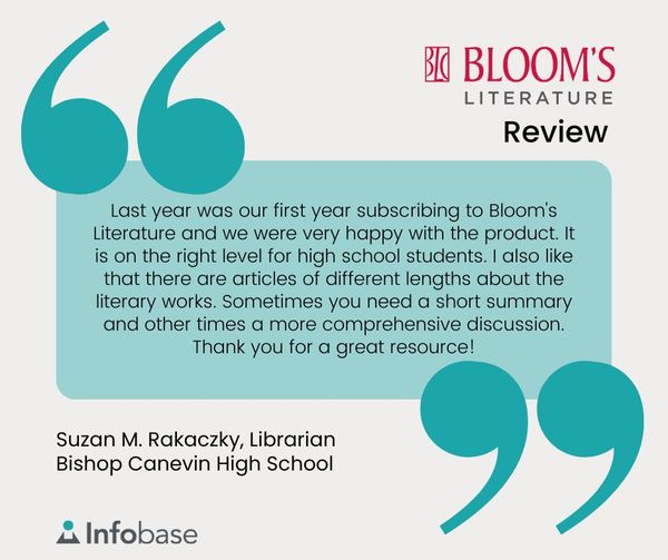 SPONSOR MSG: <a href="/Infobase/">Compare Infobase</a> Don't take our word for it - the reviews are all you need! Infobase Bloom's #Literature is a game changer!
Here's your free trial: freetrial.infobase.com
#educators #librarians #academics #teachertraining #onlinelearningplatform #positivereview