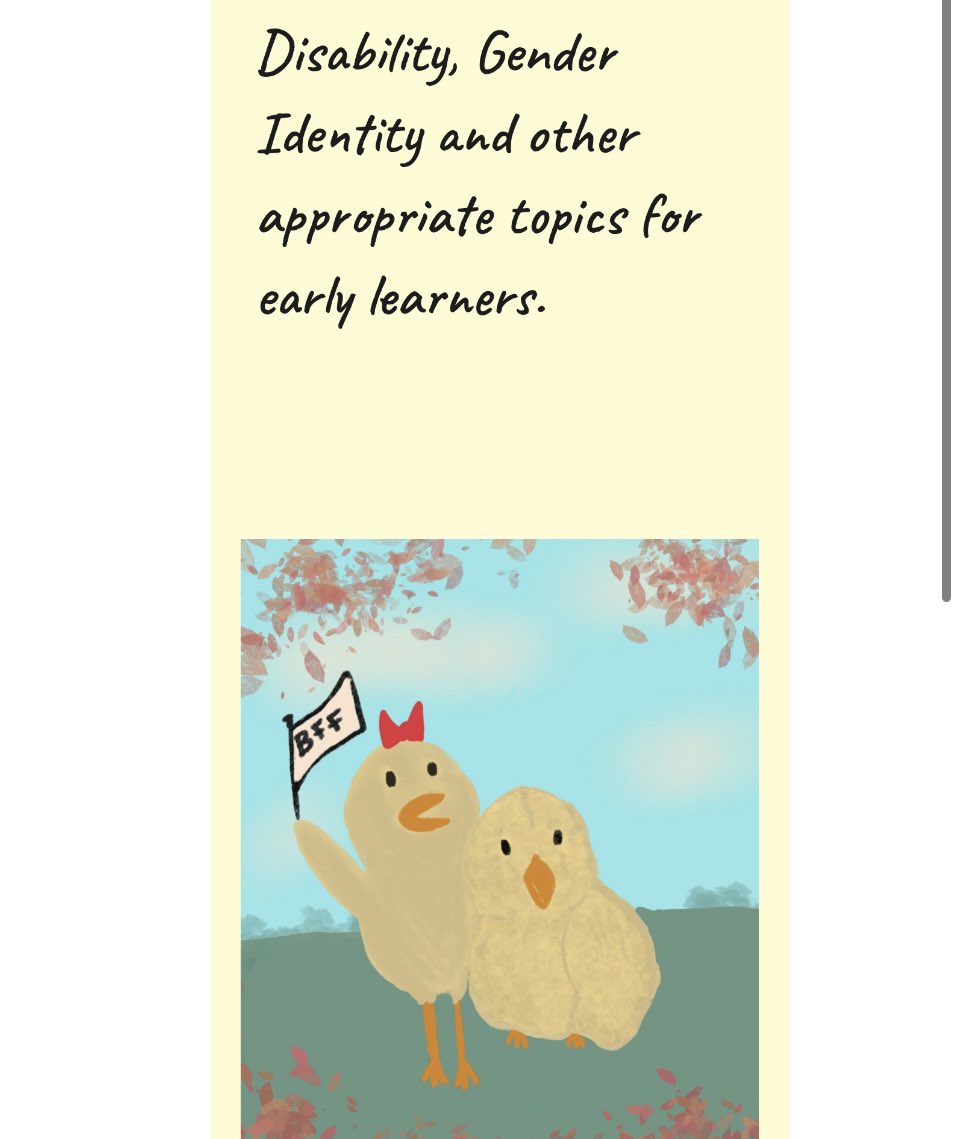 JoleneChicken's tweet photo. Jolene, the Disability Awareness Chicken advocates for children with disabilities and in a very age appropriate and loving way, touches on the important topic of gender identity. 
#lgbtchildrensbooks https://t.co/7Te4P4xWGU