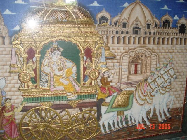 Tis a spectacular "dwarka krishna" art piece. Its in gold inlay. Its made on auspicious day while chanting powerful hindu hymns. Its 100+ years old &amp; rare. I have few exotic, rare collections on antiques.
