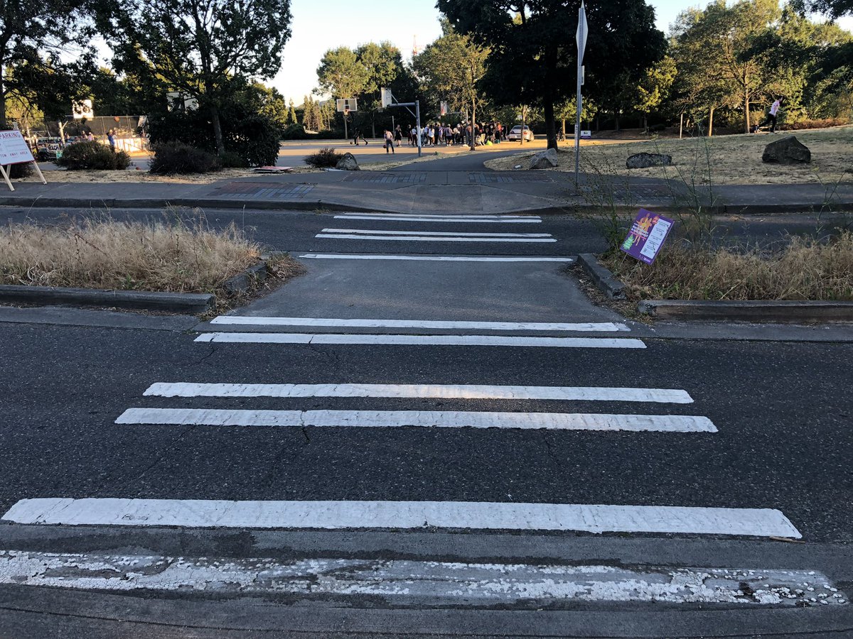 Me taking my kids on summer vacation: “Look at this crosswalk, kids! How is it different from the crosswalks at home? Why do you think that is?” I’m such a fun mom.