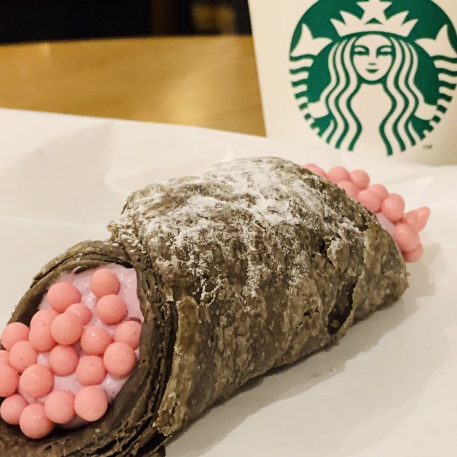 スタバ新作クリームパイがジャンボタニシの卵みたいで気持ち悪い 画像 閲覧注意