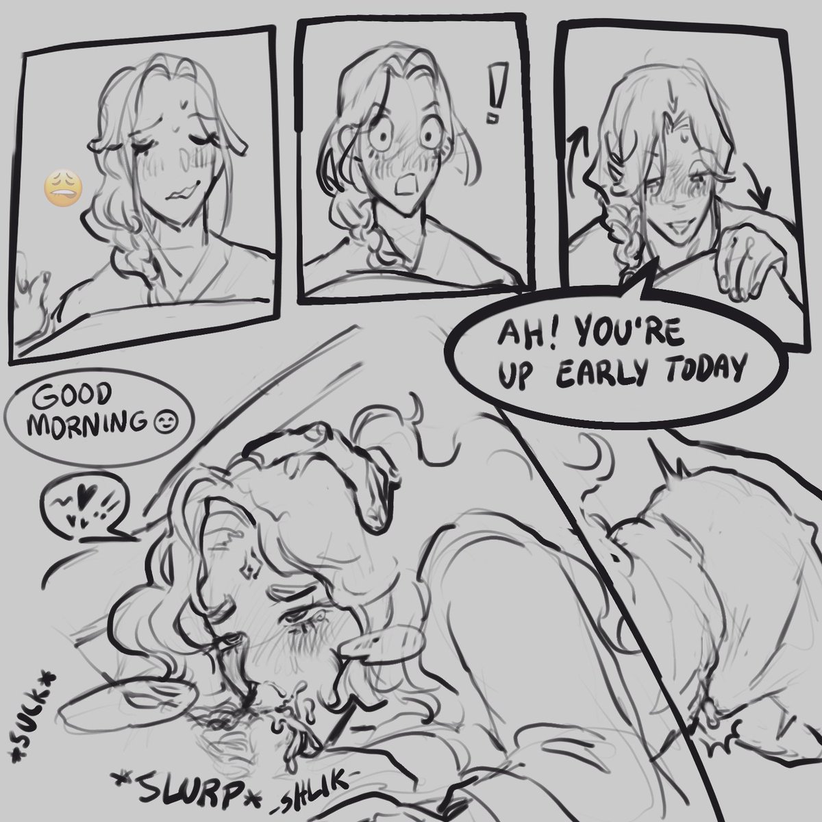 over_a_cup's tweet photo. *Cw: somnophilia (consensual), cockwarming

Whatta way to wake up #bingqiu #svsss https://t.co/nGFyGtGF6m