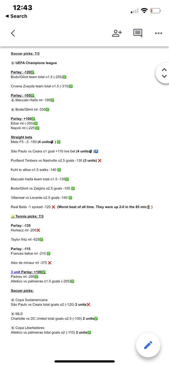 ParlayKev's tweet photo. BANG BANG BANG💰💰💰

Crazy day😎 

Like and retweet if you want me to drop more picks for free😈

#Tennispicks #tennis #sportsgambling #soccerpicks #soccer #prizepicks #parlays #mlbpicks #kbopicks #GamblingTwitter #esports #nunes #UFC #UFC277 #Champ https://t.co/5PWBNHj03O