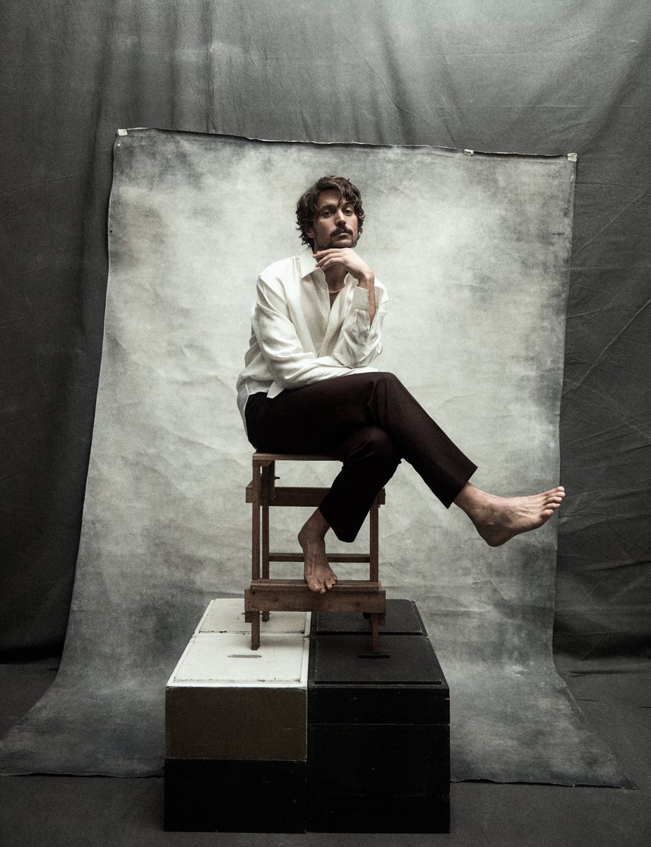 Fendi's tweet image. #LucasBravo wears #FendiFW22 in the latest #TheGlassMagazine editorial. #FendiEditorials