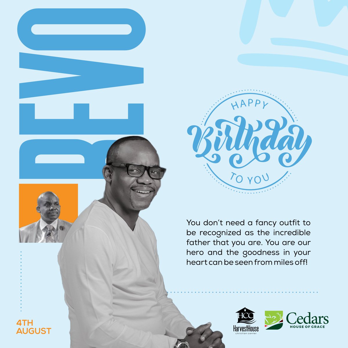 We love you, Dad! You are an icon of honour, an embodiment of wisdom, a father indeed! You are all of these and more; you are our gift of Grace! 

We celebrate you today and always, Papa. Happy birthday sir! 😍

#HarvestHouseNation