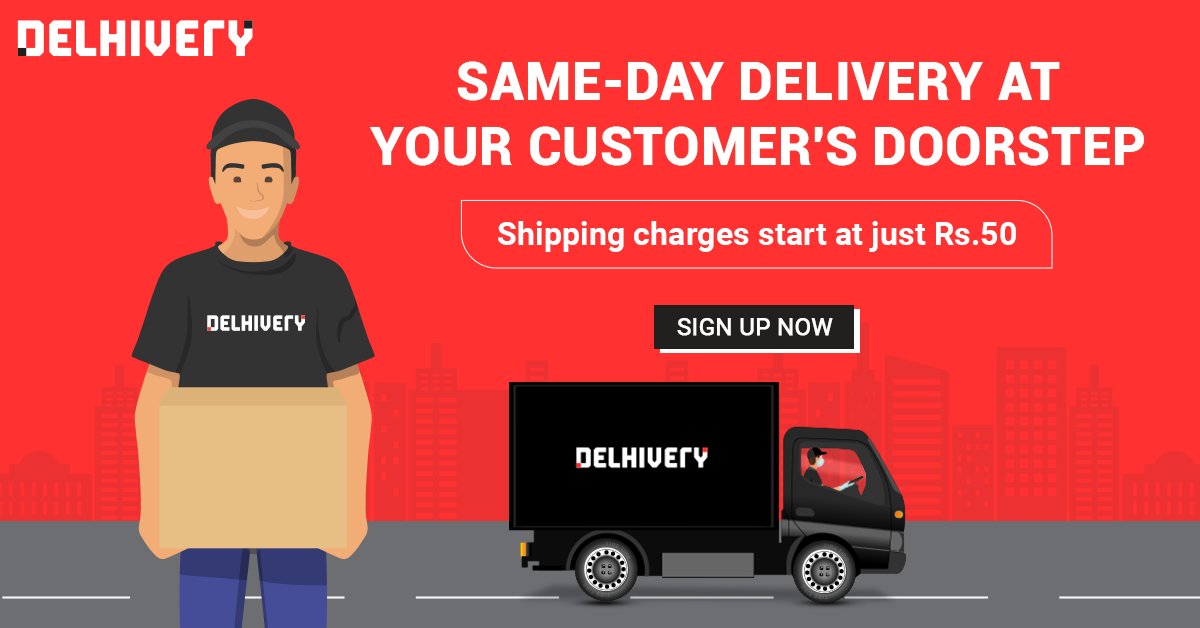delhivery's tweet photo. Get an edge over your competitors with same-day delivery services in 15 cities. Shipping charges start at just Rs.50. Sign up now - https://t.co/JuaSJSKv9a

#Delhivery #TheAnswerIsDelhivery #SameDayDelivery #D2C #DirectToConsumers #D2CBrands #DelhiveryforD2C #ECommerce https://t.co/3QLDYYHA3q