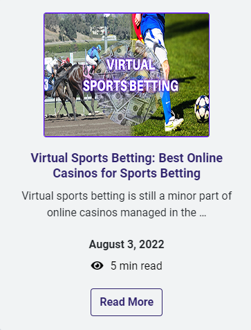 VIRTUAL SPORTS BETTING: BEST ONLINE CASINOS FOR SPORTS BETTING
Visit the website:
