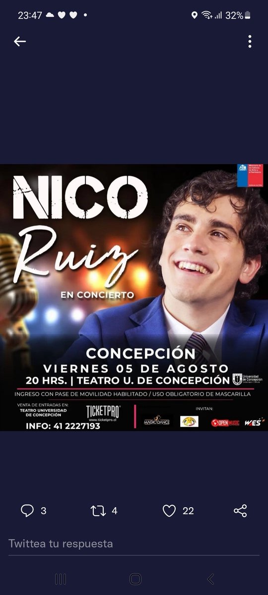 Arya33693992's tweet photo. Listo mi voto x #PabloRojas
Pablo Rojas una voz diferente
A apoyar a los artistas chilenos y al gran Nico Ruiz ‼️
#TheVoiceChile #TheVoiceCHV #EnzoFerrada Enzo Ferrada da un espectáculo completo, buena voz show #TeamCami #Nico #NicoRuiz #NicolasRuiz #GranFinalTheVoice
#cami https://t.co/Dkyq1vCwzM
