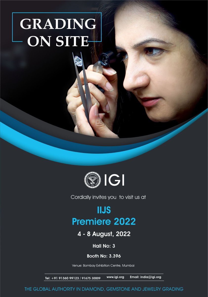 igiworldwide's tweet photo. Onsite grading with IGI at IIJS 2022.
Venue: Bombay Exhibition Centre
Hall Number: 3
Booth number 3.396
#iijs #iijsmumbai #iijs2022 #exhibiton #igicertifieddiamonds #igicertified #bombayexhibitioncentre #onsitegrading https://t.co/zI8ZE8c77E