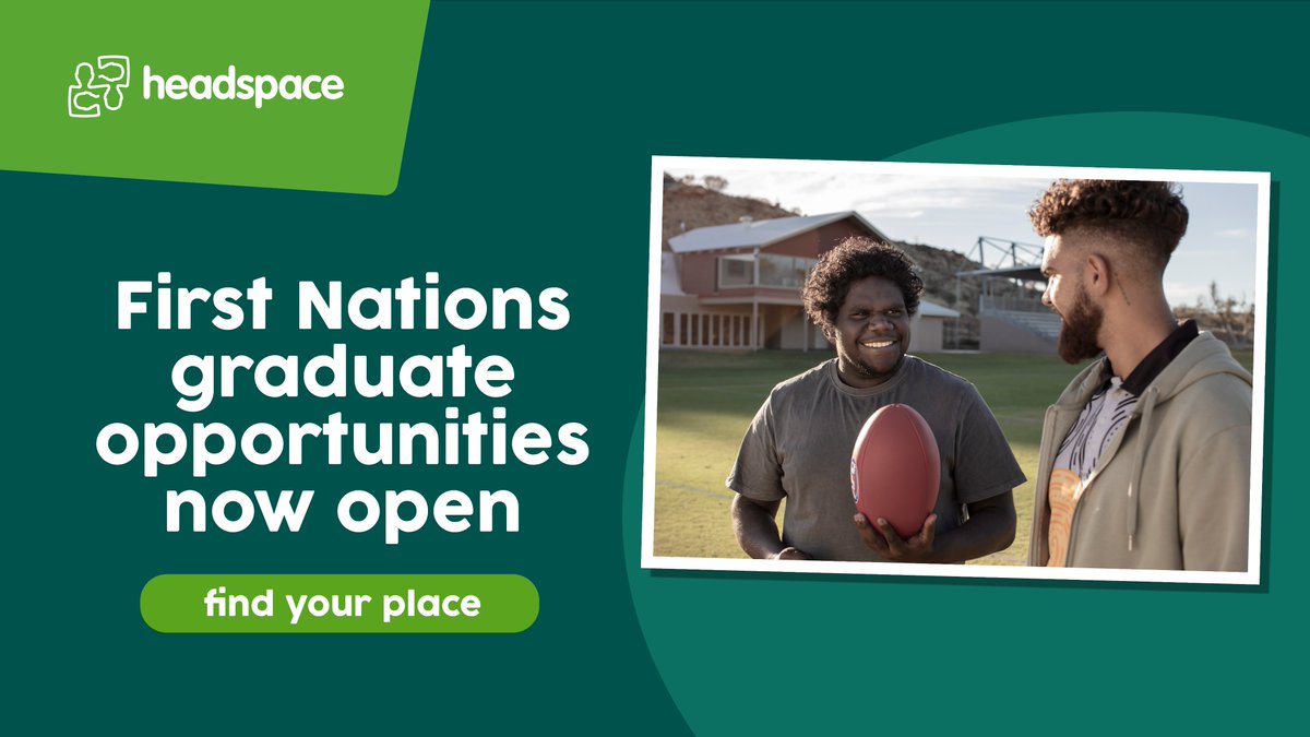 An exciting opportunity has opened for First Nations Allied Health Graduate roles. This position will be situated in a clinical team at a headspace centre & closely linked to the First Nations Wellbeing & Healing Division at headspace National. Learn more bit.ly/3d1xAow