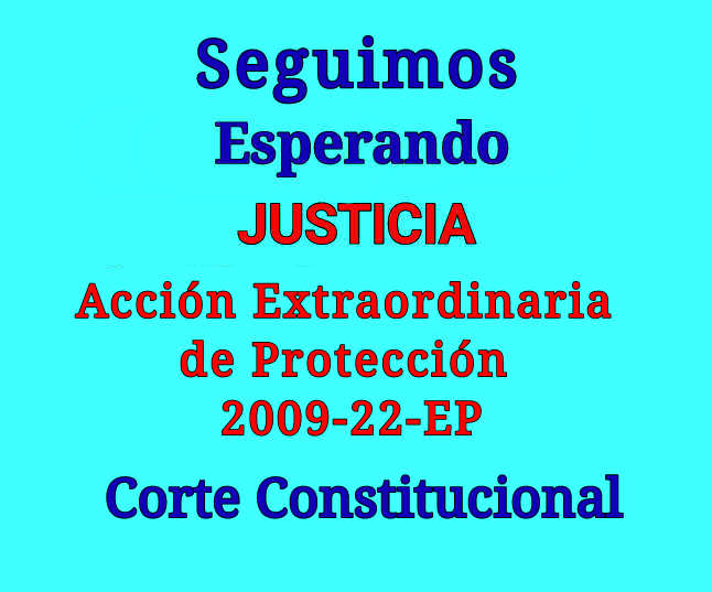 3 agosto 2022. Llegó la Acción Extraordinaria de Protección a la CCE.  Aquí también esperamos que prevalezca la Justicia como en la primera y segunda instancia.
Revisar el 
#CCE #DDHH #Invasión #DerechoDePropiedad #GestiónCC #SesionesCC
#BoletínJurisprudencialEc
@CorteConstEcu