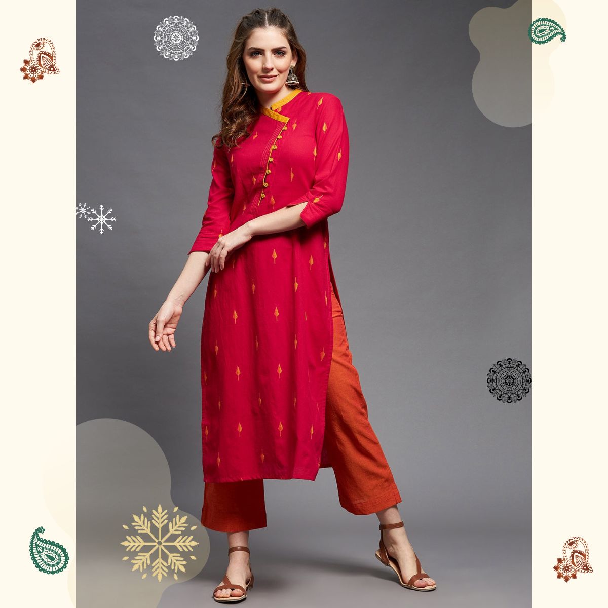 Dazzle in Red!!
Beautiful Asymmetric Neckline, 
Small Butis , Traditional Indian Weaves...

Mix and Match at 2323designs.in

#iwearhandloom  #casualwear
#womenswear  #shoponline
#officewear #indiandobby #indianweaves
#buydressesonline #buykurtis #kurtis