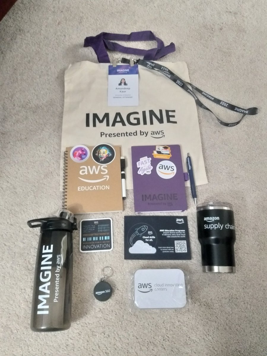 Attended the #AWSImagine 2022 conference in Seattle, WA! An amazing day full of learning, fun and free swags! Amazon is investing in  higher education! #knowledgeispower #research #AI #ML #AWSImagine