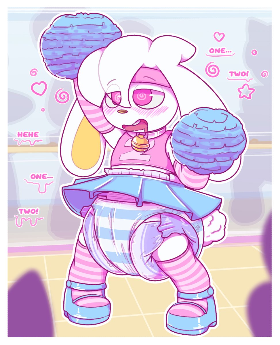 Commission for <a href="/Star_Art_HD/">Star's Art Page🔞</a> ! Stuck at cheerleader daycare sessions