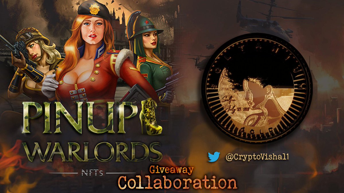 CryptoVishal1's tweet photo. New #NFTGiveaway with @pinupwarlords 🚀
 
Win Battle packs (5 winners 3 packs each)

1) Follow @pinupwarlords &amp; @CryptoVishal1
2) Like, RT &amp; tag 3 friends
3) Fill the givelab👇
https://t.co/Dg1cyEyZmN

#NFT #PlayToEarn #NFTs #NFTCommunity #nftart
#P2E https://t.co/vMCcEdaWxE
