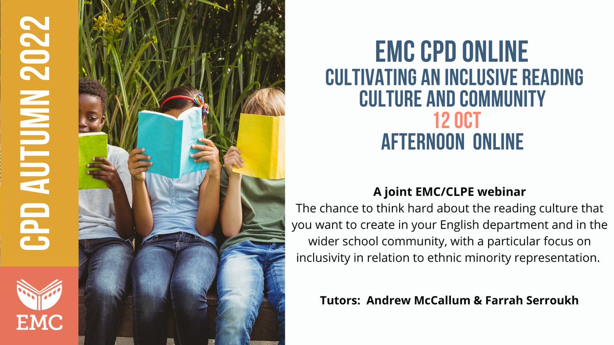 We're delighted to be co-hosting this webinar with our great friends @clpe1 @storyriver englishandmedia.co.uk/cpd-and-consul…