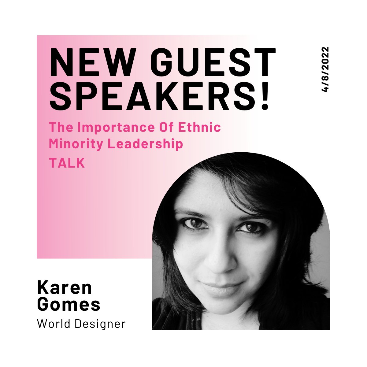 Diversity_Champ's tweet image. Join Karen Gomes in our talk to discuss and emphasise ethnic minority leadership for junior developers that are also minorities. 
🕓 Thursday 4th August @4PM BST
📍 Join the event: discord.com/events/8568728…
👋 Join our Discord: discord.gg/HrAZdcDFdv
#ethnicminority #leadership
