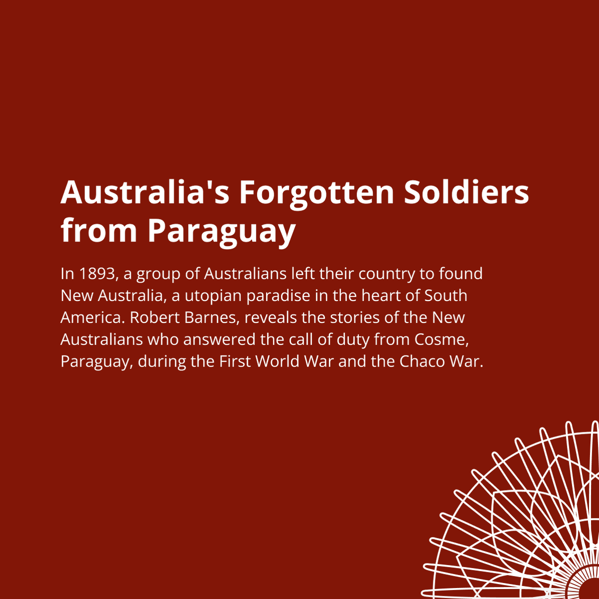 pyspeaks's tweet photo. Learn more about the history of Australian Soldiers in this talk of our fourth edition 😱🇦🇺🇵🇾

Register here: https://t.co/0hdy5CPWQq

#BePartOfTheConversation https://t.co/ekYzw9ildP
