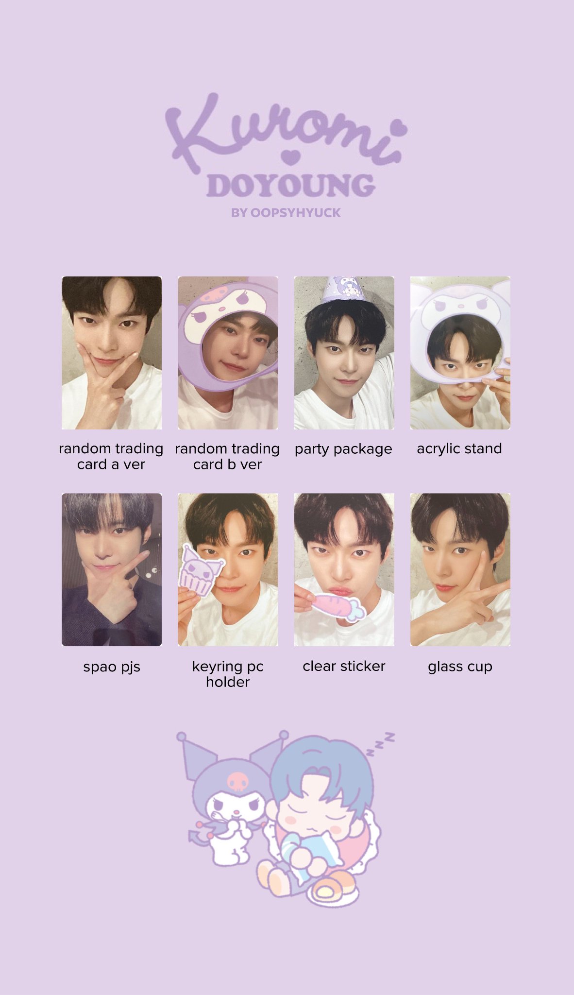 caitlin on Twitter "doyoung nct x sanrio complete photocard template