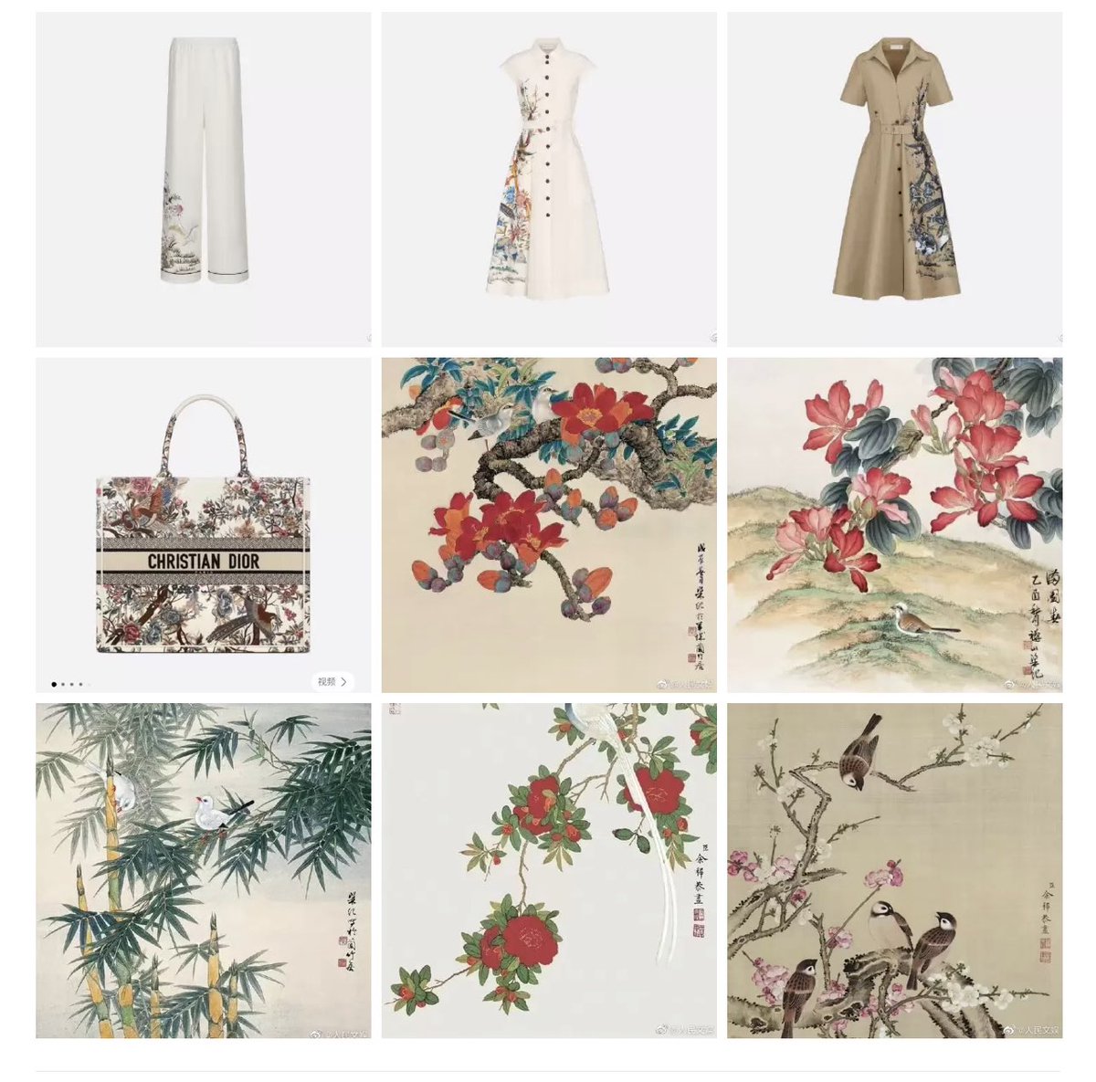 Wanan666666's tweet photo. In fact, my friends and I don't understand why "dior copied birds and flowers painting花鸟图", because birds and flowers are not unique to China and dior's designs are totally different as the birds and flowers in ancient Chinese paintings.
I think there is a conspiracy. https://t.co/qhzjjhwecr