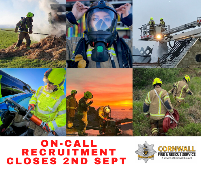 CornwallFRS's tweet photo. 🔥Our closing date for On-Call Firefighters is fast approaching 🔥 If you're interested, don't delay and get your application in. https://t.co/Wrm61ODesS
#OnCallFire #NeedMore https://t.co/unKcYNoG1H