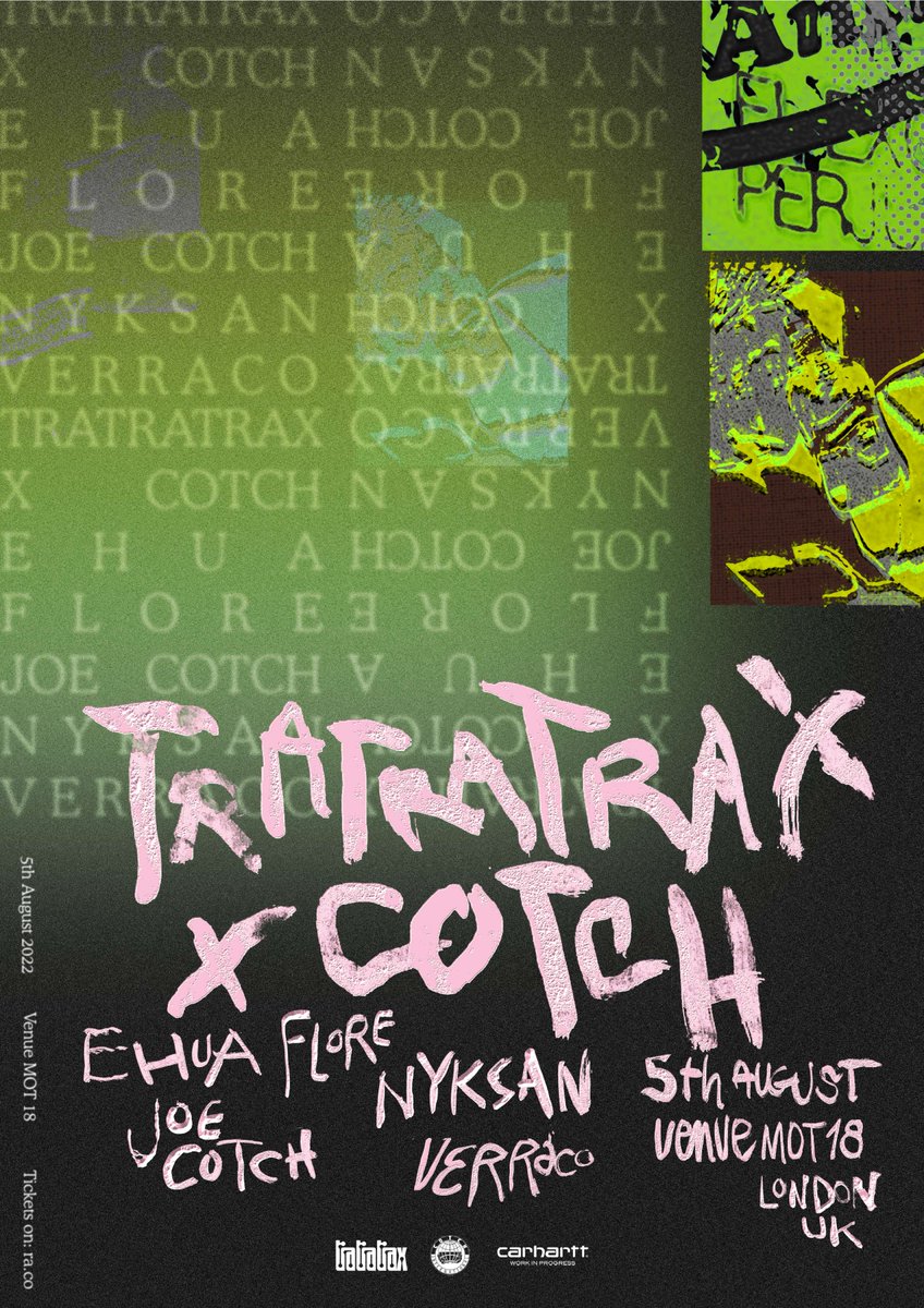 JOECOTCH's tweet image. 🚨🥵 MAÑANA🚨🥵 

@cotchwithus links with groundbreaking Medellin label @tratratrax  at Bermondsey's finest @VenueMot 

Featuring los papacitos @Verraco_ @nyksan_ and esteemed special guests @ehuamusic and @floremusic
 
Come ready to move. 

Tickets: ra.co/events/1560818