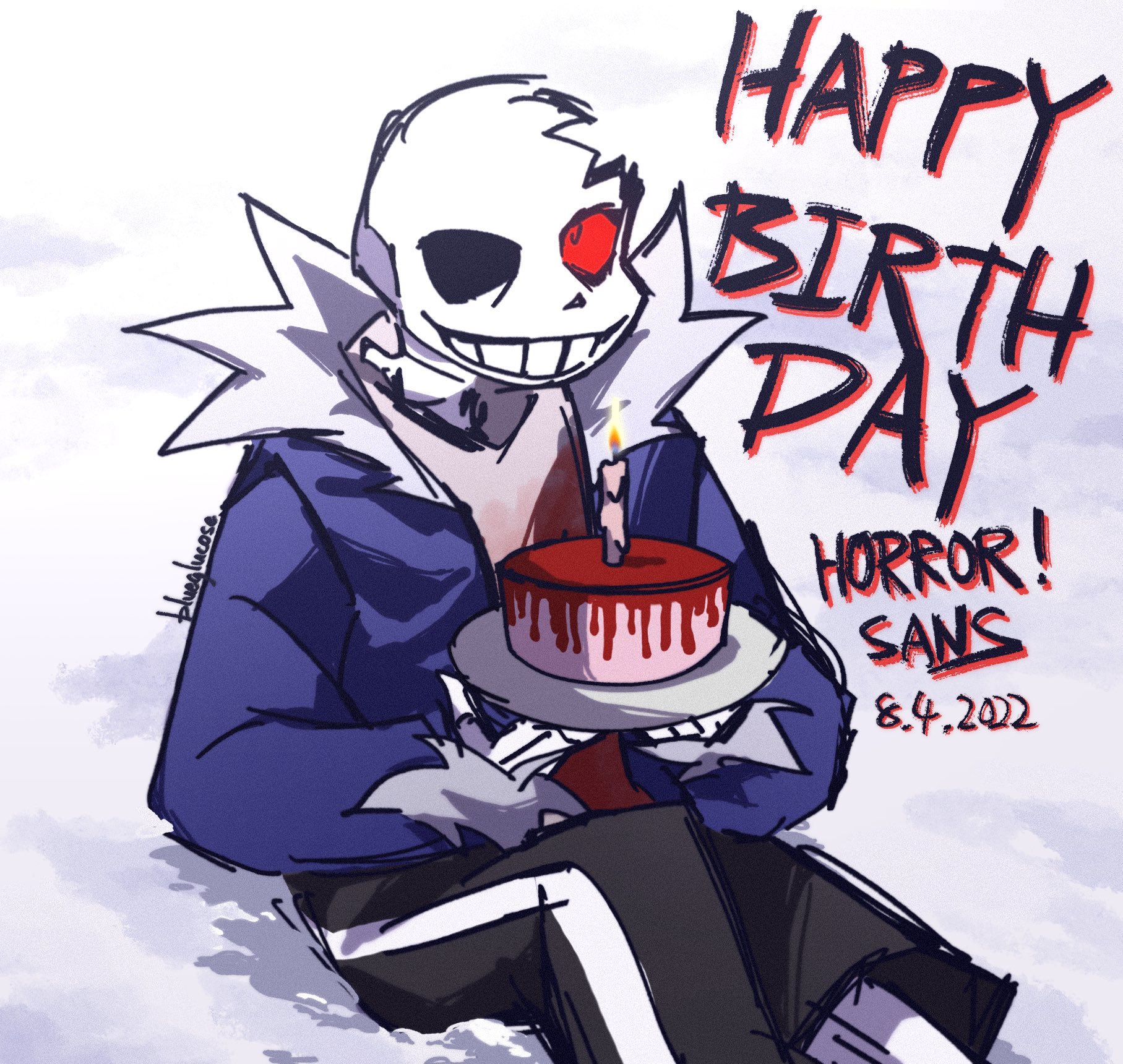 UndertaleAU, Horrortale, Horror!Sans / horror birthday!!! - pixiv