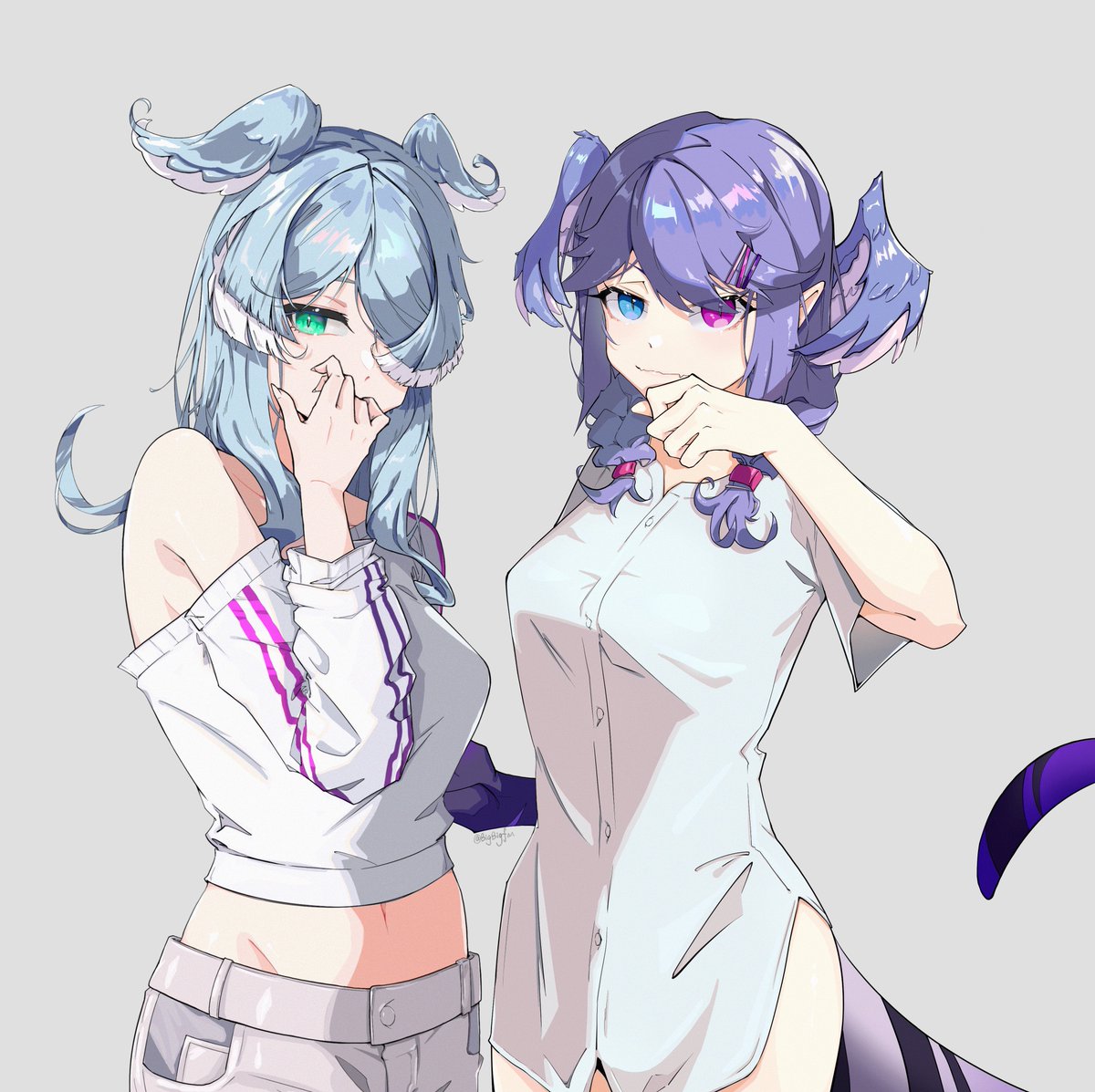 Xiganjin's tweet photo. てえてえ～💘
I haven't drawn on my iPad in a while😢maybe it not look that good #絵リーラ #pendorART #Artsuki https://t.co/7B7sAwhBSc