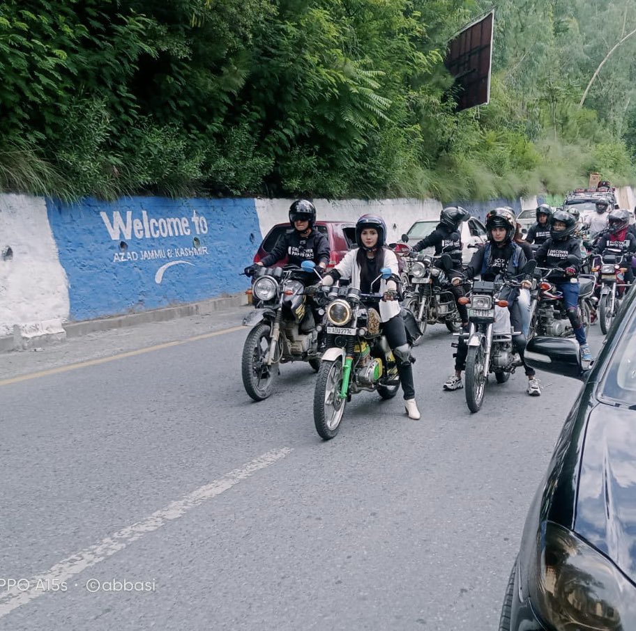 A very Warm Welcome to Women Motorcyclists first time came to AJ&amp;K for tourism! It is indeed a reassuring sight that they are bringing a radical change in the patriarchal mindset of the society. More Power to the Pakistani Women.<a href="/PMOAJK/">Prime Minister's Office, AJK</a> <a href="/ammaradurrani/">Ammara Durrani</a>  <a href="/farzanaY1947/">Farzana Yaqoob</a>