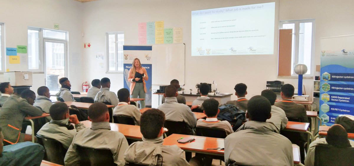 iThemba LABS (@ithembalabscape) on Twitter photo Don't think your not smart enough - if you really want it you can reach anything! Julie Bolcaen (Medical Radiation) encourages learners at Calling Academy to dream big
#SASCIWEEK #NSW2022 #InspireANation #ILABSNSW
<a href="/NRF_News/">National Research Foundation of South Africa</a> <a href="/NRF_SAASTA/">SAASTA</a> @dsigovza <a href="/RIthembalabs/">Radiobiology_iThembaLABS</a> Don't think your not smart enough - if you really want it you can reach anything! Julie Bolcaen (Medical Radiation) encourages learners at Calling Academy to dream big
#SASCIWEEK #NSW2022 #InspireANation #ILABSNSW
<a href="/NRF_News/">National Research Foundation of South Africa</a> <a href="/NRF_SAASTA/">SAASTA</a> @dsigovza <a href="/RIthembalabs/">Radiobiology_iThembaLABS</a>